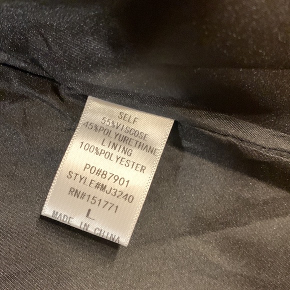 Le Lis Faux Black Leather Jacket Size Large - Picture 5 of 5